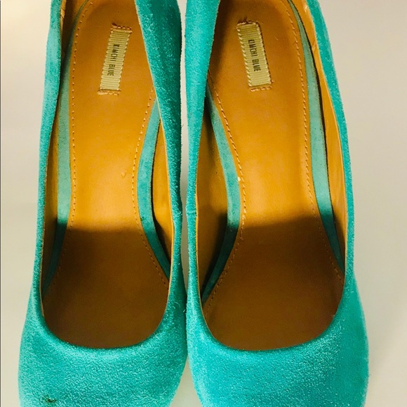 Teal blue pumps bought at Anthropologie. - Picture 3 of 8